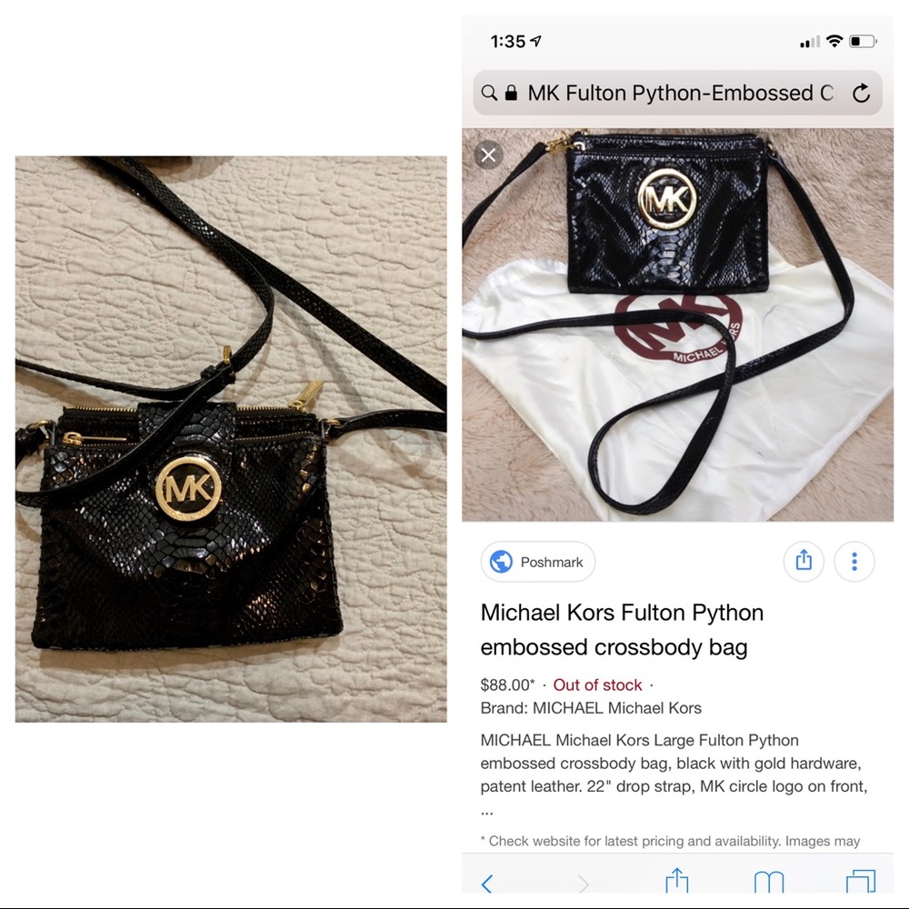 Michael Kors Fulton Python Crossbody - image 1